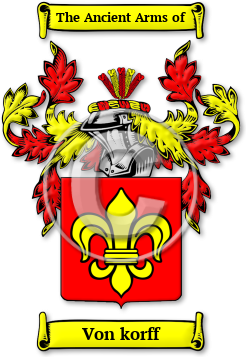 Von korff Family Crest Download (jpg) Legacy Series - 150 DPI